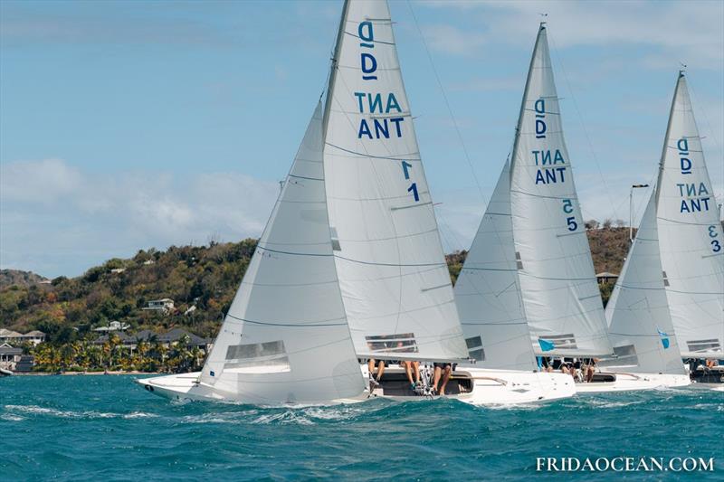 Antigua, Cortina and Monaco yacht clubs racing dragons - 2022 Antigua Classic Yacht Regatta - photo © fridaocean.com