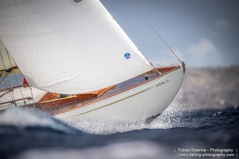 1936 H. Rasmussen 41' sloop Seefalke II - 2022 Antigua Classic Yacht Regatta photo copyright Tobias Stoerkle taken at Antigua Yacht Club and featuring the Classic Yachts class