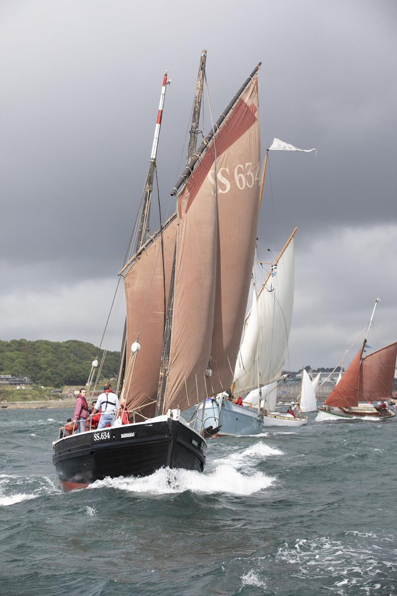 257 Barnabas a St Ives lugger launched in 1881 and the sole survivor of a 1000 similar craft sailing in the 2019 Falmouth Classics photo copyright Doug Jackson Photography / www.dougjacksonphotography.com taken at Royal Cornwall Yacht Club and featuring the Classic Yachts class