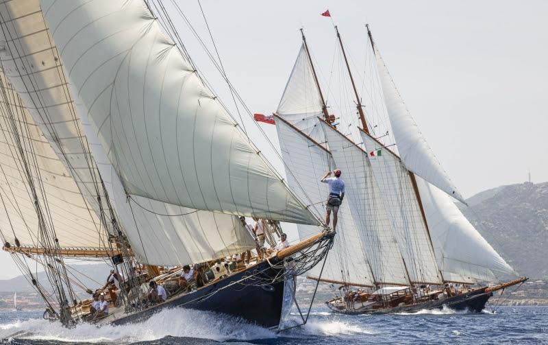 Mariette of 1915 and Shenandoah of Sark, Giorgio Armani Superyacht Regatta 2022 photo copyright YCCS / Studio Borlenghi taken at Yacht Club Costa Smeralda and featuring the Classic Yachts class