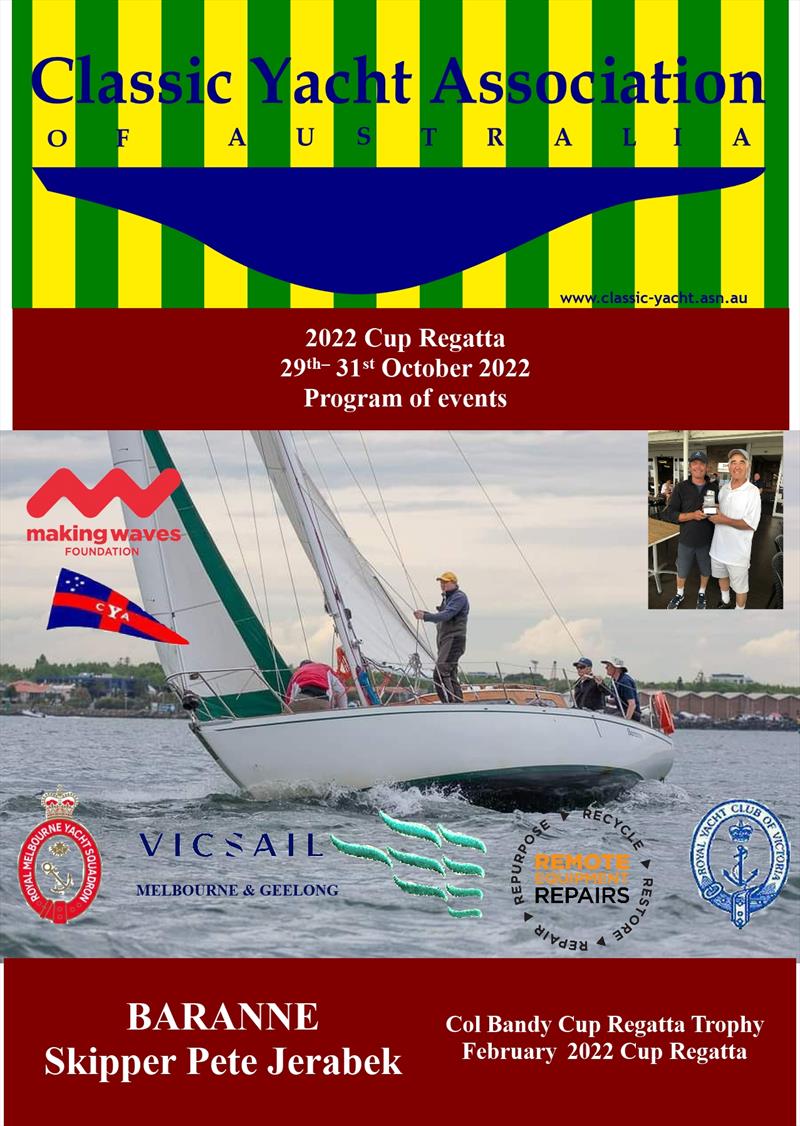 Classic Yacht Cup Regatta Program Events Cover Page - photo © Classic Yacht Association of Australia