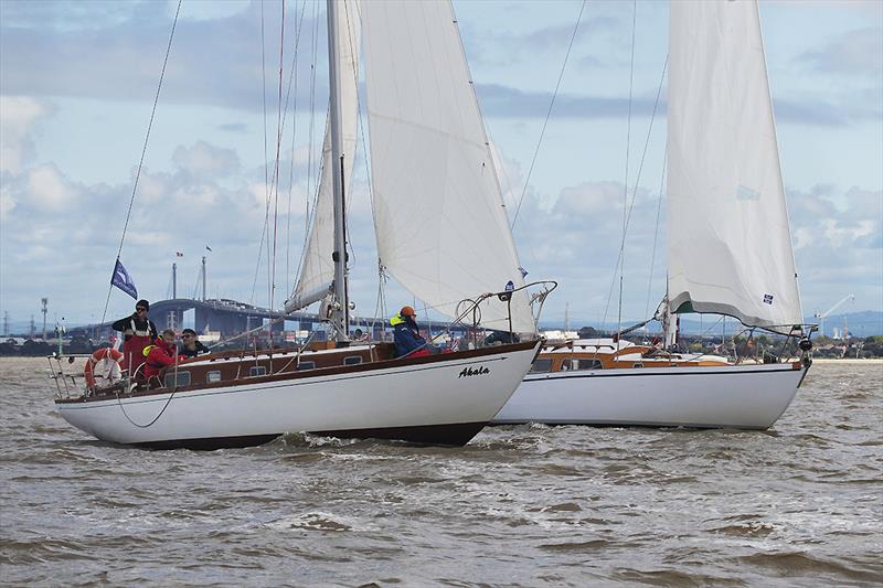 Akala skippered by David McNeice and Baranne skippered by Peter Jerabek are enjoying some of the lighter winds and sunshine the fleet had during the morning.  Akala had a great day on the water with two firsts in Division 3 - photo © A. J. McKinnon