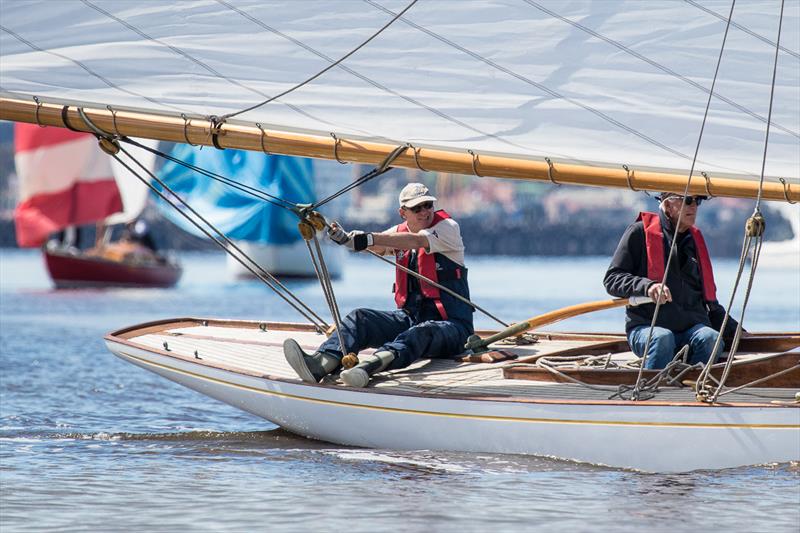Gym work aboard Acrospire III skippered by Col Anderson photo copyright A. J. McKinnon taken at Royal Yacht Club of Victoria and featuring the Classic Yachts class