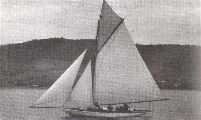 Ventura in her original form on the Derwent c 1910 - photo © Southern Woodenboat Sailing