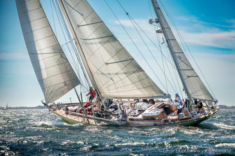Young trainee sailors will be competing in the 50th Rolex Fastnet Race on board the 1963 aluminium classic Germania VI photo copyright Lasse Eklof / www.yachtphoto.se taken at Royal Ocean Racing Club and featuring the Classic Yachts class