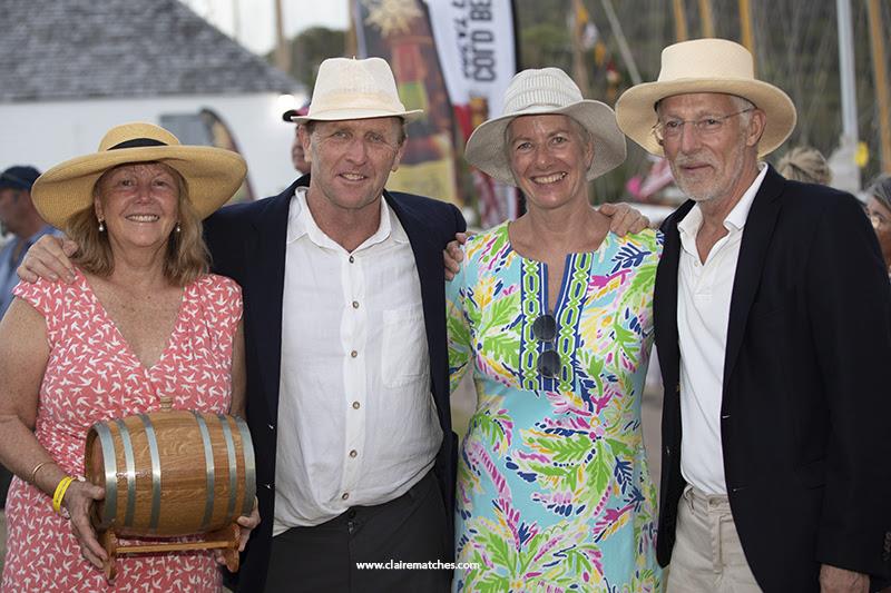 Katina won a barrel of rum for best dressed boat and crew in the Parade of Classics - 2023 Antigua Classic Yacht Regatta - photo © Claire Matches / www.clairematches.com