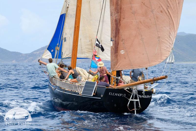 Eleanor B, 40' Cornish lugger won the Kenny Coombs Memorial Trophy - 2023 Antigua Classic Yacht Regatta photo copyright Tyler Fields taken at Antigua Yacht Club and featuring the Classic Yachts class
