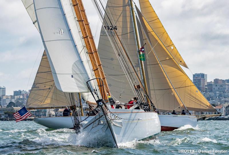 Beau Vrolyk's Mayan, pictured above on port tack, will race again in the Classics fleet at the 2023 regatta - photo © Rolex / Daniel Forster