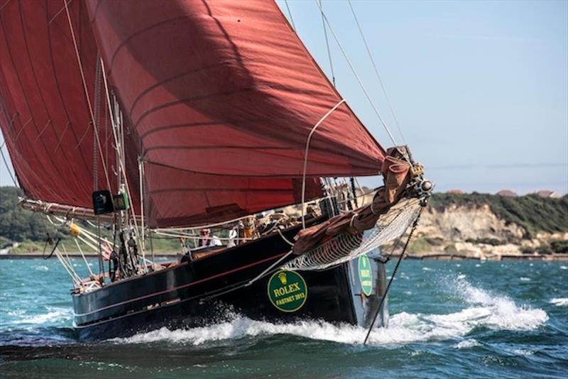 The only boat ever to win three Fastnet Races: Jolie Brise - photo © Rolex / Daniel Forster