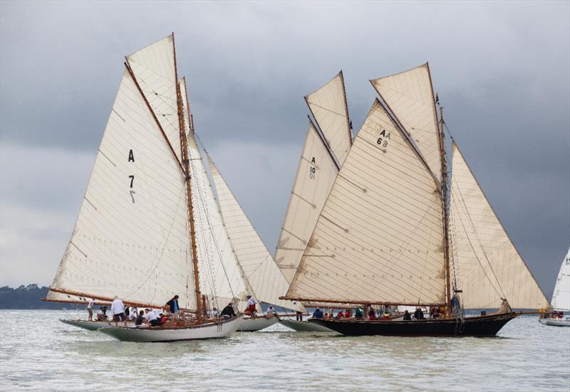 Classic yachts racing in Auckland photo copyright Roger Mills taken at Royal New Zealand Yacht Squadron and featuring the Classic Yachts class