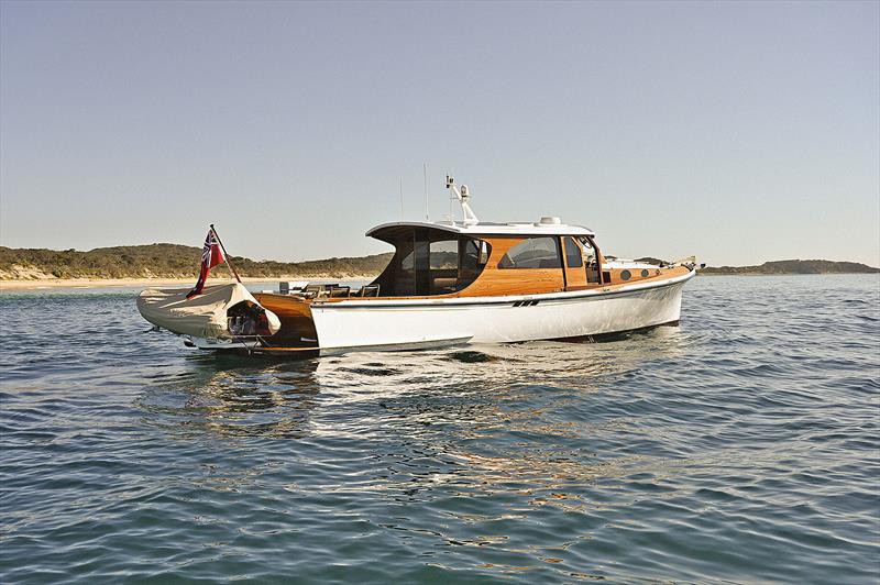 Gina all set up for passage making, which is the real reason for owning a Deal Island 50 photo copyright The Wooden Boatshop taken at Sorrento Sailing Couta Boat Club and featuring the Classic Yachts class