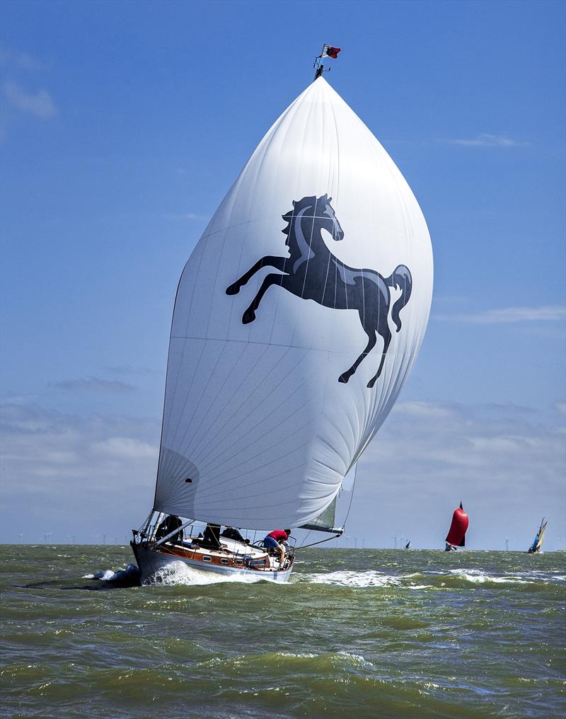 WMYC Commodore John Munns Nicholson 43 Dark Horse photo copyright Chrissie Westgate taken at West Mersea Yacht Club and featuring the Classic Yachts class