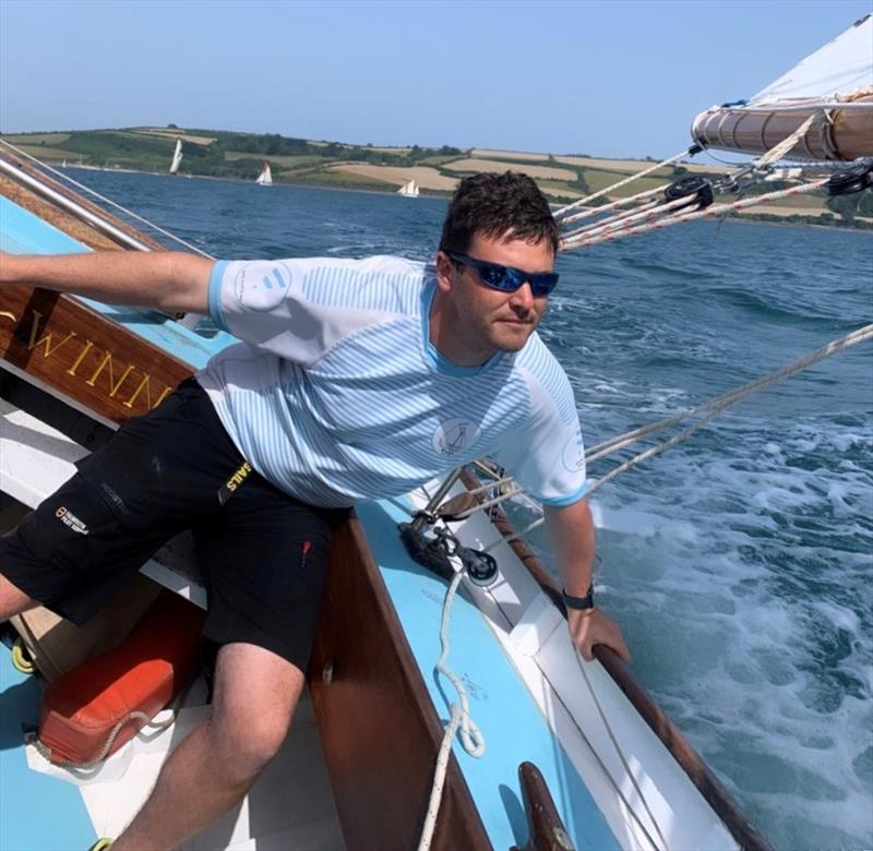 On the water for work and play – Ben Turner races with the crew of 125 year old Falmouth Working Boat “Winnie” - photo © Falmouth Harbour