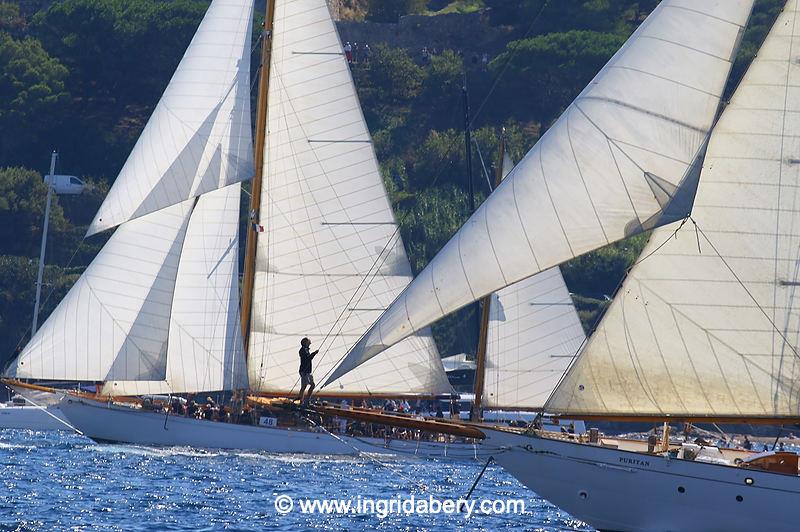 Les Voiles de Saint-Tropez Day 2 photo copyright Ingrid Abery / www.ingridabery.com taken at Société Nautique de Saint-Tropez and featuring the Classic Yachts class