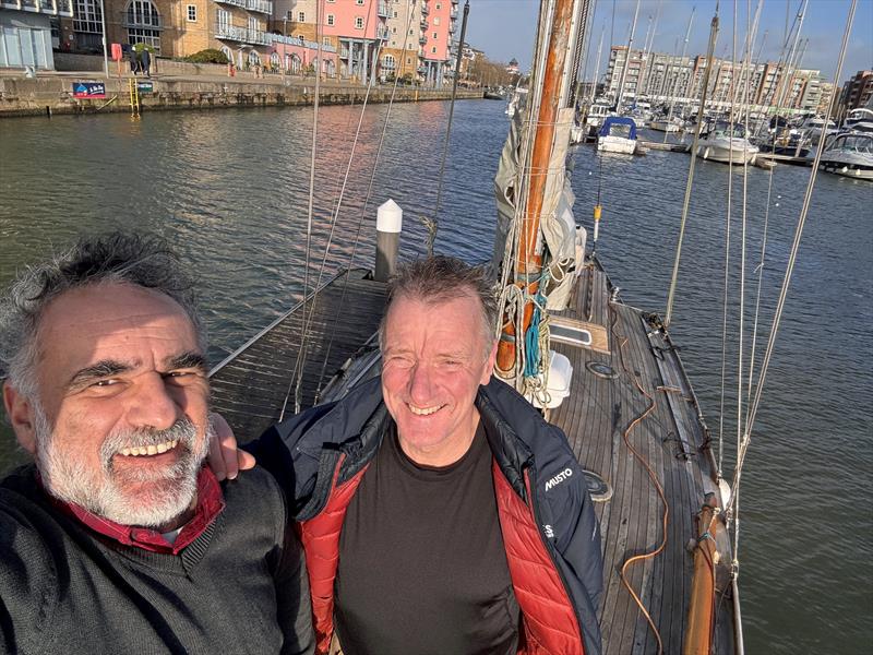 Richard Frick (left) and Glen Beresford aboard Huff of Arklow - photo © Huff of Arklow