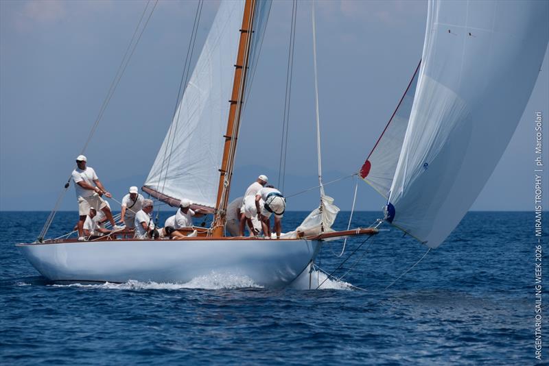 25th Argentario Sailing Week - Miramis Trophy 2026 Day 4 photo copyright Marco Solari taken at Yacht Club Santo Stefano and featuring the Classic Yachts class