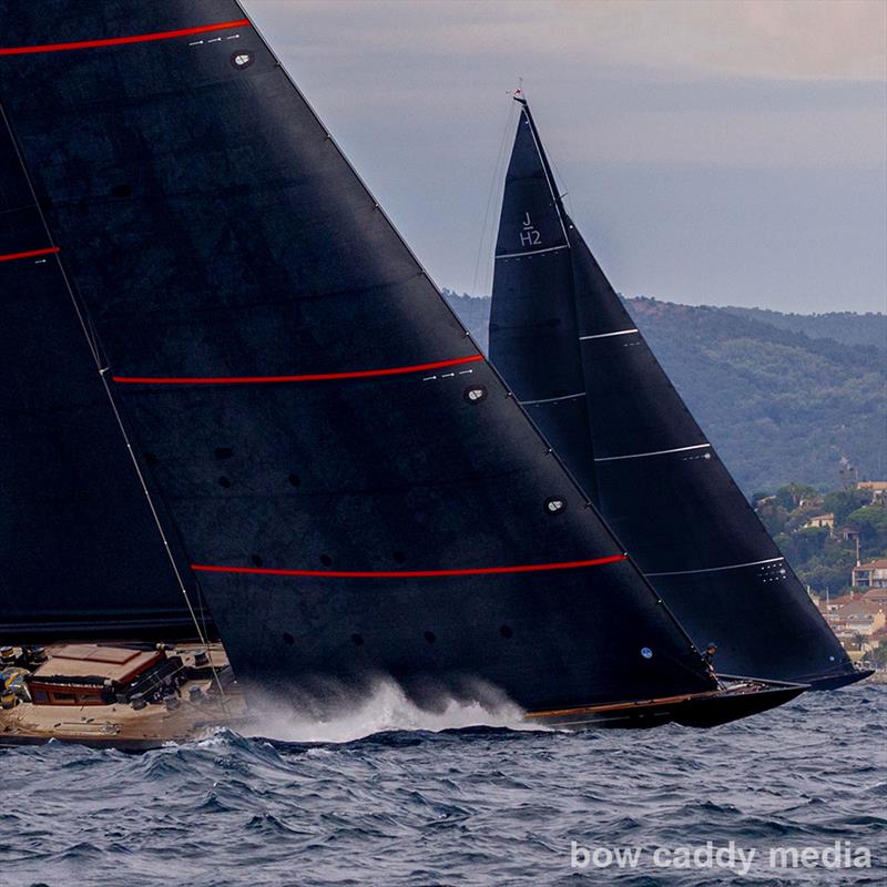 Svea and Hanuman photo copyright Bow Caddy Media taken at Société Nautique de Saint-Tropez and featuring the Classic Yachts class