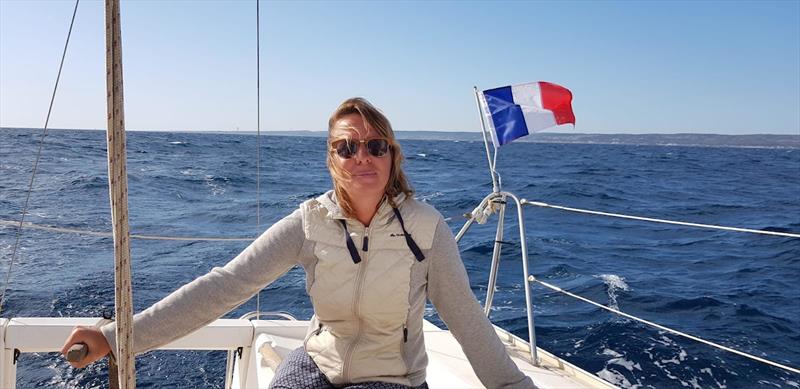 Mathilde Lozachmeur currently owns a 5.7mtr offshore yacht she refitted herself and will use that for training while building her Globe 5.80. - photo © Suijuan Zhou