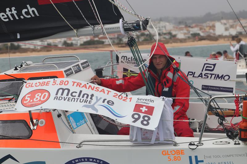 McIntyre Adventure Globe 5.80 Transat start: Nº98 Severin Hummer (25) - Shrimp - Switzerland - photo © Globe 5.80 Transat