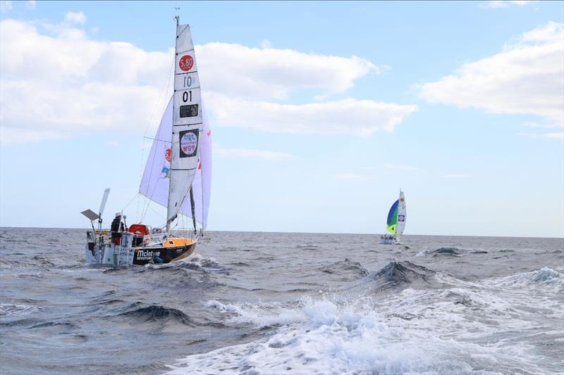 Jim, Don and Peter chose the east side of the island to towards stronger winds along the West coast of Africa. - photo © CG5.80T