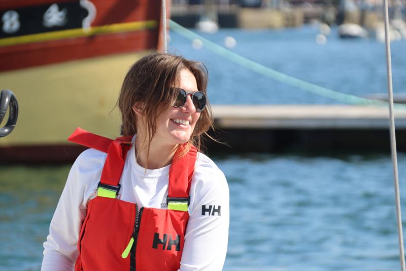 Ambre Hasson is the skipper of the Classe Mini On the Road Again II (618) photo copyright Nora Havel taken at Chelsea Yacht Club, New York and featuring the Class Mini 5.80 class