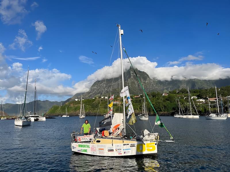 Dan Turner really enjoyed this voyage from Panama as living one of life's dreams in a boat he built himself, but the past few weeks the dream was all about Marquesas …finally after 35 days – Paradise! - photo © Frieda Fennell