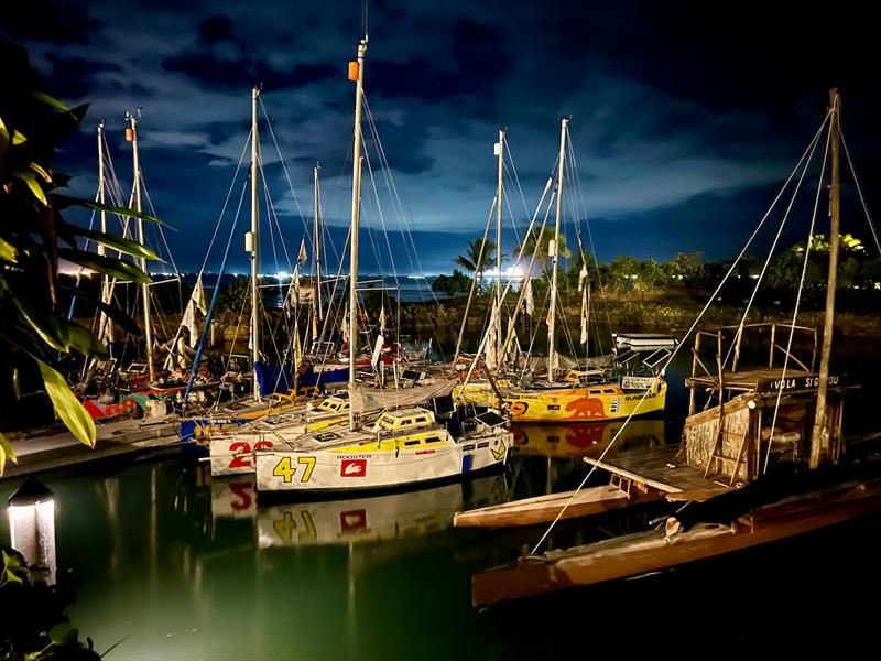 `SECRET COVE` in Vuda Marina is the home of the McIntyre Mini Globe Race fleet. All are welcome to visit. It's causing quite a stir for all other sailors cruising around the world who think.???..you guessed it...THEY ARE ALL CRAZY!! - photo © Don McIntyre / MGR2025
