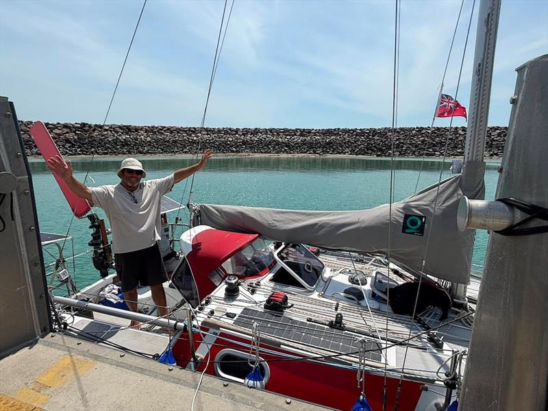 Journey's end. Gary Swindail and Question 2 arrive in Darwin, marking the official conclusion of his #MGR2025 - photo © Christine Elizabeth Turner / MGR2025