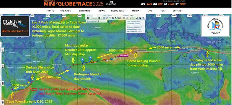 Follow the #MGR2025 fleet on our website on PC or YB Races app - Mini Globe Race 2025 on phone - photo © McIntyre Mini Globe Race