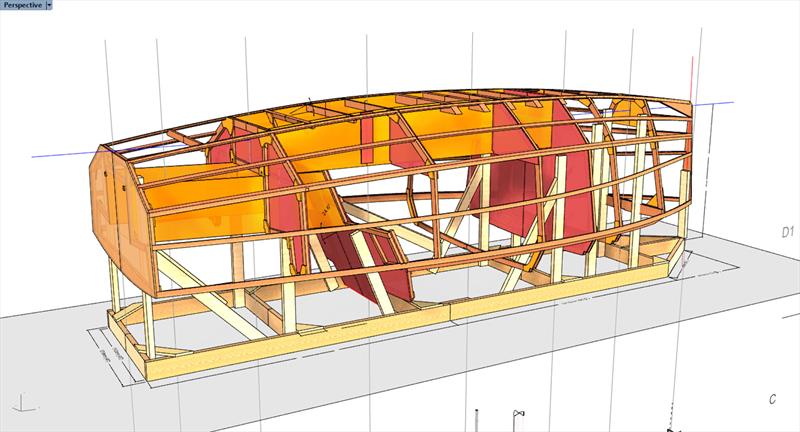 Simple strong building from Euro 350 plans or a pre-cut CNC kit. First time builders who have never used tools before are building fantastic boats they are proud of in their backyards! - photo © ALMA CG580