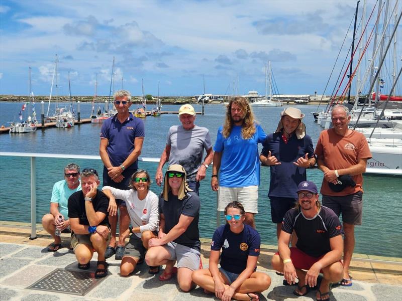 The last stopover. One final group shot. What started as brave sailors has become an unbreakable family. Next stop: Antigua photo copyright Nikki Turner taken at  and featuring the Class Mini 5.80 class