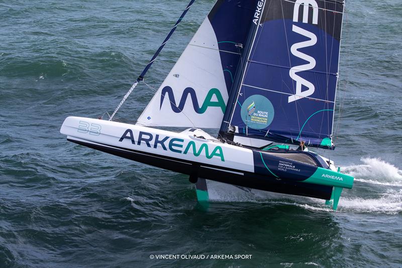 Quentin Vlamynck and Arkema in Saint-Malo photo copyright Vincent Olivaud / Arkema Sport taken at  and featuring the OCEAN50 class