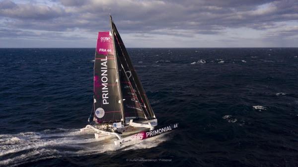 Sébastien Rogues' Primonial during the Route du Rhum - Destination Guadeloupe photo copyright Muriel Vandenbempt taken at  and featuring the OCEAN50 class