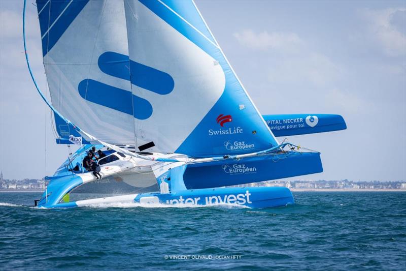 Matthieu Perraut and Jean-Baptiste Gellée are campaigning Inter Invest, the 2024 Ocean Fifty champion - photo © Alexis Courcoux / Vincent Olivaud