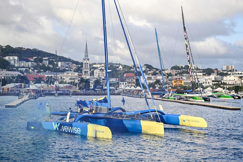 Pierre Quiroga and Gaston Morvan (Wewise) finish second in the OCEAN50 division of the Transat Café L'OR 2025 photo copyright Jean-Louis Carli / Alea taken at  and featuring the OCEAN50 class