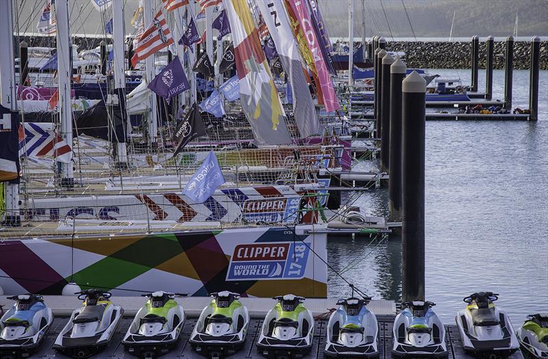 The Clipper 70 fleet at Abell Point Marina photo copyright John Curnow taken at  and featuring the Clipper 70 class