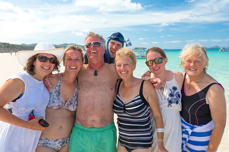Clipper Race crew having a well earned relax on Whitehaven Beach - photo © 2017 Riptide Creative
