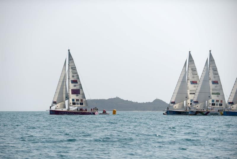 Liverpool lead at first mark photo copyright Clipper Ventures PLC taken at  and featuring the Clipper 70 class