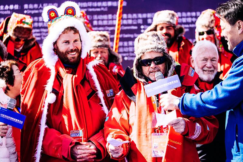 Tom Parker from HotelPlanner.com delivers a speech in Chinese - Clipper 2017-18 Round the World Yacht Race photo copyright Clipper Race taken at  and featuring the Clipper 70 class