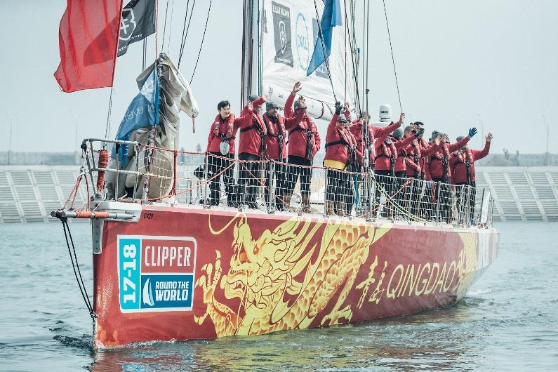 Qingdao team preparing to depart Qingdao photo copyright Clipper Ventures taken at  and featuring the Clipper 70 class