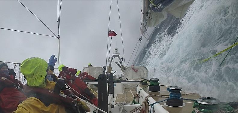 Life at an angle, the winning photo taken by Lyndy Geddles on board Liverpool 2018 in the North Pacific Ocean - Clipper 2017-18 Race photo copyright Lyndy Geddles taken at  and featuring the Clipper 70 class