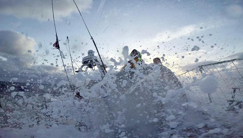 Conditions on board Sanya Serenity Coast during Race 9  photo copyright Clipper Race taken at  and featuring the Clipper 70 class