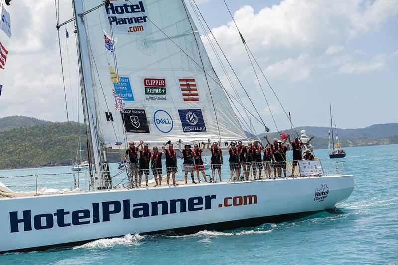 The HotelPlanner.com team in the Whitsundays photo copyright Clipper Race taken at  and featuring the Clipper 70 class