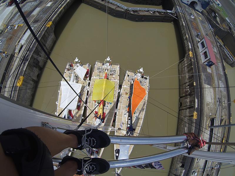 The Panama Canal transit during the 2015-16 edition of the Clipper Race photo copyright Clipper Race taken at  and featuring the Clipper 70 class