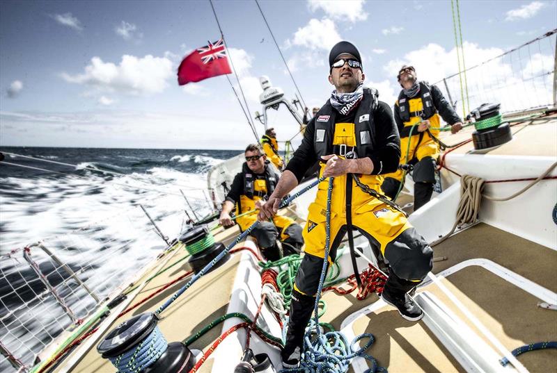 Clipper Round the World Yacht Race crew at work photo copyright Image Comms taken at  and featuring the Clipper 70 class