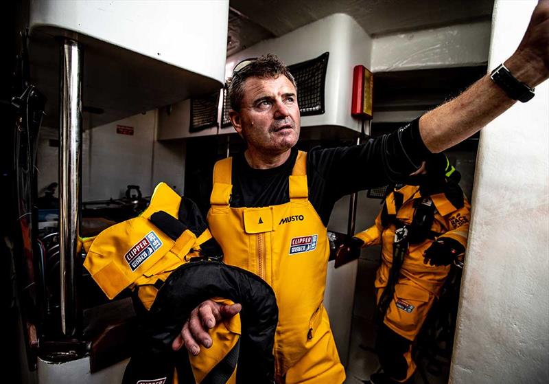 Clipper Round the World Yacht Race crew at work photo copyright Image Comms taken at  and featuring the Clipper 70 class