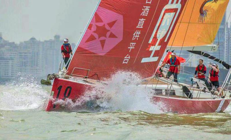 Glenn Manchett (Bow) and Mike Miller racing in the Round Hainan Regatta photo copyright Clipper Race taken at  and featuring the Clipper 70 class