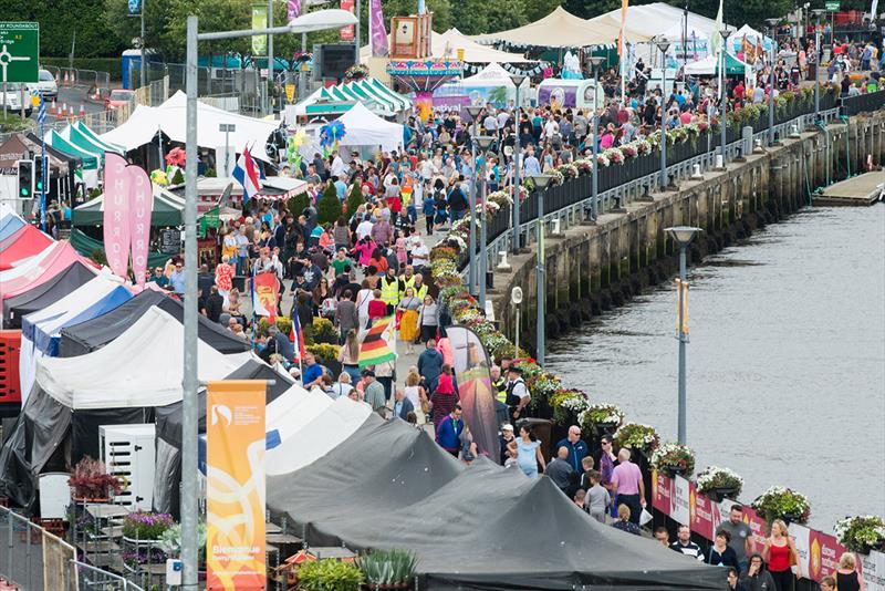 Some of the thousands of visitors who packed quayside as the week long Foyle Maritime Festival began this weekend. The event culminates next Sunday (22nd) with the departure of the Clipper Round the World Yacht Race on their final race to Liverpool photo copyright Martin McKeown taken at  and featuring the Clipper 70 class