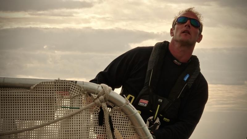 Qingdao Skipper Chris Brooks at the helm this week - photo © Clipper Race