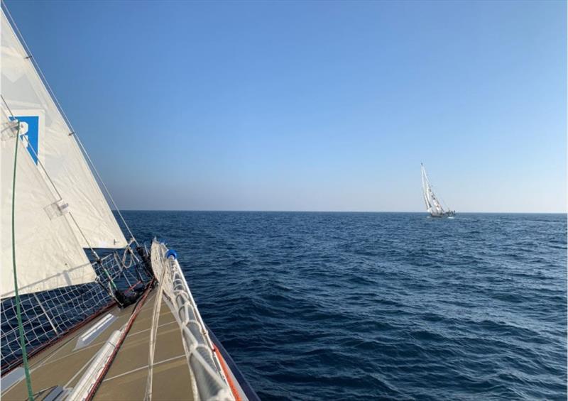 Taken from on board Dare To Lead today with Ha Long Bay Viet Nam in the distance photo copyright Clipper Race taken at  and featuring the Clipper 70 class